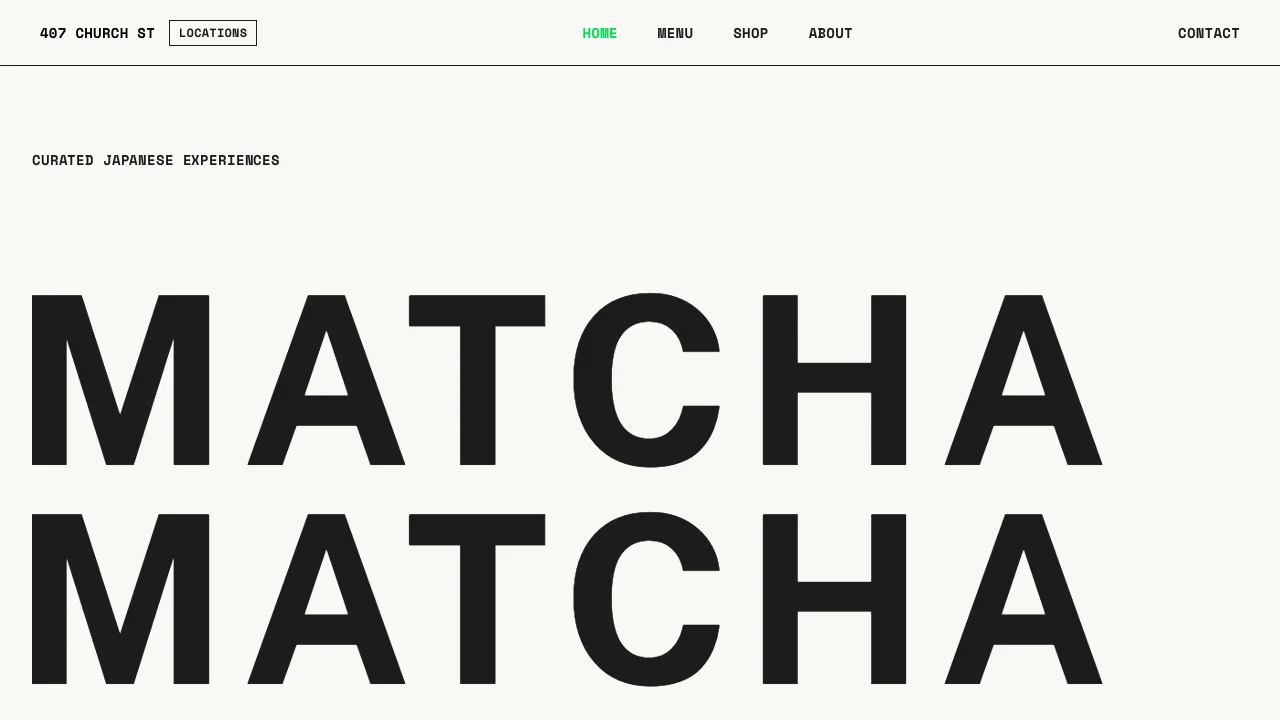 Matcha website preview